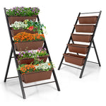 5-tier Vertical Garden Planter Box Elevated Raised Bed with 5 Containers