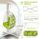 Swing Egg Chair, Stand, Indoor Outdoor Wicker Rattan Patio Basket Hanging Chair, C Type bracket ; cushion pillow;