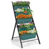 5-tier Vertical Garden Planter Box Elevated Raised Bed with 5 Containers