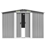 Garden Shed 101.2"x156.7"x70.1" Metal Gray