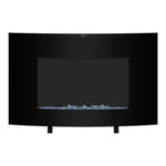 ZOKOP SF301-35 35" 1400W Cambrio Wall Hanging/Fireplace Single Color/Faux Wood/Remote Control Black