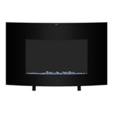 ZOKOP SF301-35 35" 1400W Cambrio Wall Hanging/Fireplace Single Color/Faux Wood/Remote Control Black