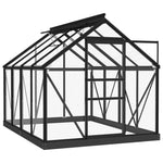 Large Glass Greenhouse Anthracite 61"x78.9"x75.2" Aluminum