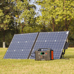 200W Portable Power Station Solar Generator 50W 18V Portable Panel Foldable Charger