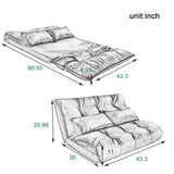 Sofa Bed Fur Adjustable Folding Futon Dorm Patio Lounger Chair