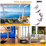 Solar LED Butterfly Wind Chimes Color Changing String Light Patio Garden Decor