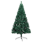 Artificial Half Christmas Tree with Stand Green 72.8" PVC