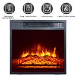 ZOKOP SF103-18G HA203-32 32 inches Wood Brown electric Fireplace Cabinet 1400W Single Color, Small Remote