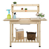 Wooden Garden Workbench Sliding Table Top