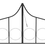 Garden Arch with Gate Black 54.3"x15.7"x93.7" Iron