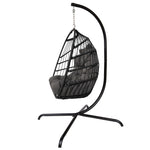 Swing Egg Chair, Stand, Indoor Outdoor Wicker Rattan Patio Basket Hanging Chair, C Type bracket ; cushion pillow;