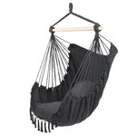 Tassel Hammock Chair Hanging Rope Swing Seat with 2 Cushions