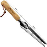 Gardtech Hand Weeder Multi Use Garden tool, Wooden Handle Stainless Steel Head,Transplanting, Pruning, Digging