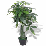 Artificial Fortune Tree Plant with Pot 33.5" Green