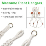 5 Pack Macrame Plant Hangers 5 Hooks, Different Tiers, Handmade Cotton Rope Hanging Planters Set Flower Pots Holders, Indoor Outdoor Boho Home Decor