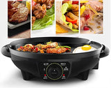 Shabu-Shabu Multi-Purpose Roasting Integrated Electric Hot Pot Oven Smoke-Non-Sticky