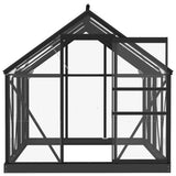 Large Glass Greenhouse Anthracite 61"x78.9"x75.2" Aluminum