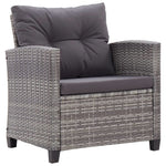 6 Piece Garden Sofa Set with Cushions Poly Rattan Dark Gray