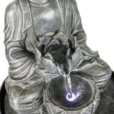 11.1-inch Meditation Buddha Water Fountain Relaxing Decor for Home Office