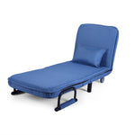 60cm blue foldable sofa bed twin size with pillow