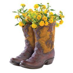 Cowboy Boots Planter flowerpot