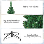 PVC Artificial Slim Pencil National Christmas Tree with Metal Stand