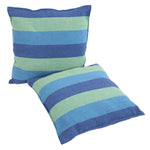 Hammock swing chair Cotton Canvas Rope SwingChair with Pillows Blue stripe