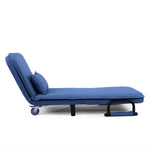 60cm blue foldable sofa bed twin size with pillow