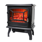 17inch 1400w Freestanding electric Fireplace, Color, Heating Wire,Rocker Flame,Switch Button,Temperature Control