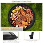 22 Inch Steel Outdoor Fire Pit Bowl grill With Wood Grate