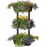 3-Tier Freestanding Vertical Plant Stand for Gardening , Herbs and Plants