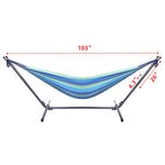 Hammock & Steel Frame Stand Swing Chair, Home/Outdoor Backyard Garden Camp Sleep