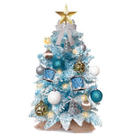 2ft Tabletop Artificial Mini Christmas Tree, Flocked Snow; Ornaments, Home & Office