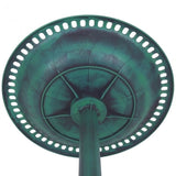 New Design Outdoor Garden Green  Patina finish Pedestal Bird Bath or Feeder