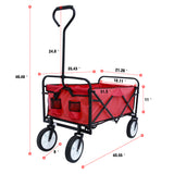 Portable Folding Wagon Garden Shopping Beach Cart