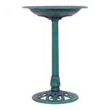 New Design Outdoor Garden Green  Patina finish Pedestal Bird Bath or Feeder