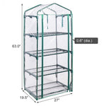 Outdoor Portable Mini 4 Shelves Greenhouse