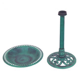 New Design Outdoor Garden Green  Patina finish Pedestal Bird Bath or Feeder