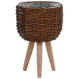 3 PC Tripod Planter Wicker Pots with PE Lining