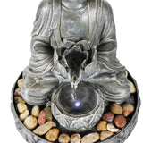 11.1-inch Meditation Buddha Water Fountain Relaxing Decor for Home Office