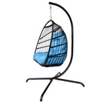 Swing Egg Chair, Stand, Indoor Outdoor Wicker Rattan Patio Basket Hanging Chair, C Type bracket ; cushion pillow;