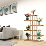 Bamboo Plant Frame Multi-Storey, Balcony Flower Indoor Living Room Decoration 6 floors 12 seats