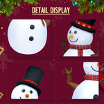 8ft Christmas Quick Air Inflatable Rotating Snowman w/Colored LED Outdoor Decoration