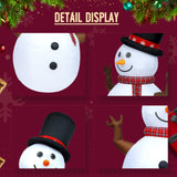 8ft Christmas Quick Air Inflatable Rotating Snowman w/Colored LED Outdoor Decoration