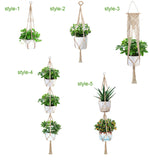 Macrame Plant Hangers with Hooks jute Rope Braided Hanging Planter Baskets