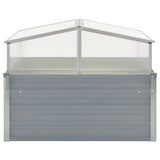 Garden Plant Greenhouse 39.4"x39.4"x33.5" Galvanised Steel Gray cold frame