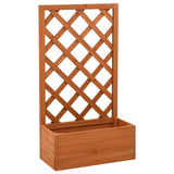 Garden Trellis Planter Orange 19.7"x9.8"x35.4" Solid Firwood