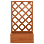 Garden Trellis Planter Orange 19.7"x9.8"x35.4" Solid Firwood