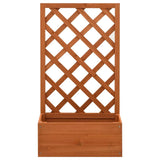 Garden Trellis Planter Orange 19.7"x9.8"x35.4" Solid Firwood