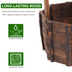 Outdoor Reinforced And Anti-corrosive Wooden Wishing Well Flowerpot Garden Decor